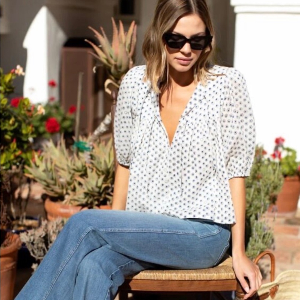 Emerson Fry Puff Isla Top - Signet Indigo  XS/S